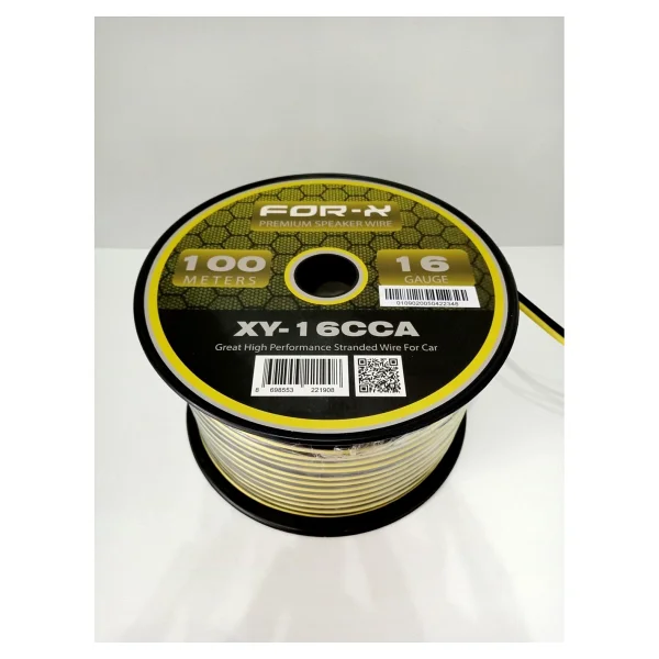 For-X 16ga Bass Ve Hoparlör Kablosu - Xy-16 Cca Amfi Bass Kablosu 16ga - 5 Metre - Görsel 3