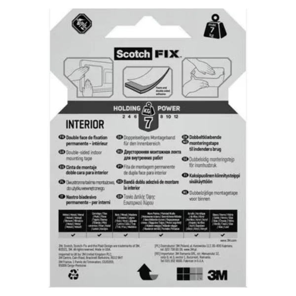 3m Scotch Fix 4496g İç Mekan Güçlü Montaj Çift Taraflı Bant - Görsel 4
