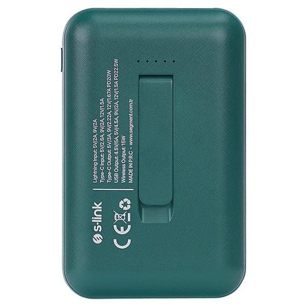 S-Link P50 Yeşil 5000 mAh Magsafe Powerbank - Görsel 5
