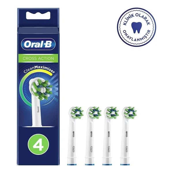 Oral-B Cross Action Clean Maximiser 4'lü Diş Fırçası Başlığı - Görsel 6