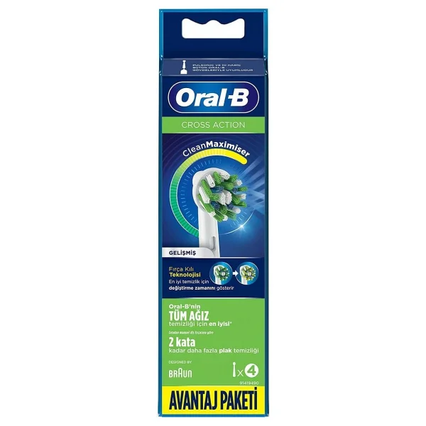 Oral-B Cross Action Clean Maximiser 4'lü Diş Fırçası Başlığı - Görsel 2