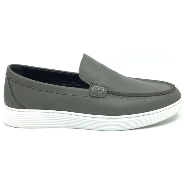 Taşpınar Ayakkabı Giallo Mosso %100 Içi Dışı Hakiki Deri Ortopedik Erkek Yazlık Rahat Günlük Loafer Casual Ayakkabı 40-44 - Gri - 41 - Görsel 2