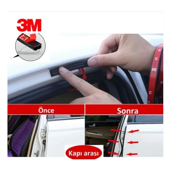 Contacall 3m Oto Kapı Kaput Bagaj Ses Toz Yalıtım Fitili 5 Metre Uzunluk - Görsel 2