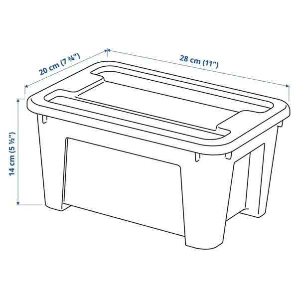 Ikea Samla 28x20x14 Cm 5 Lt Kapaklı Saklama Kutusu - Görsel 2
