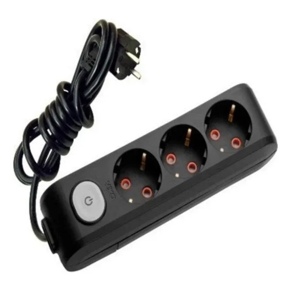 Viko Multi-Let 90137302 Topraklı Anahtarlı Siyah 2 M 3'lü Priz