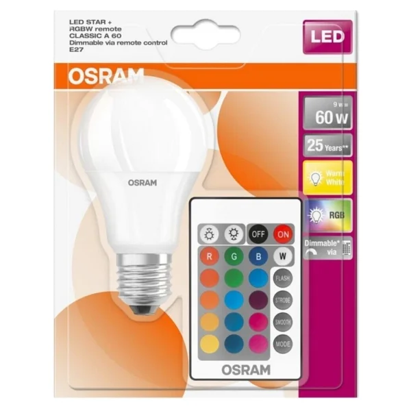 Osram 9 W-60 W E27 RGB Kumandalı LED Ampul - Görsel 9