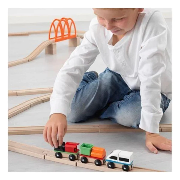 Ikea Lillabo Çok Renkli Tren Seti 3 Parça - Görsel 3