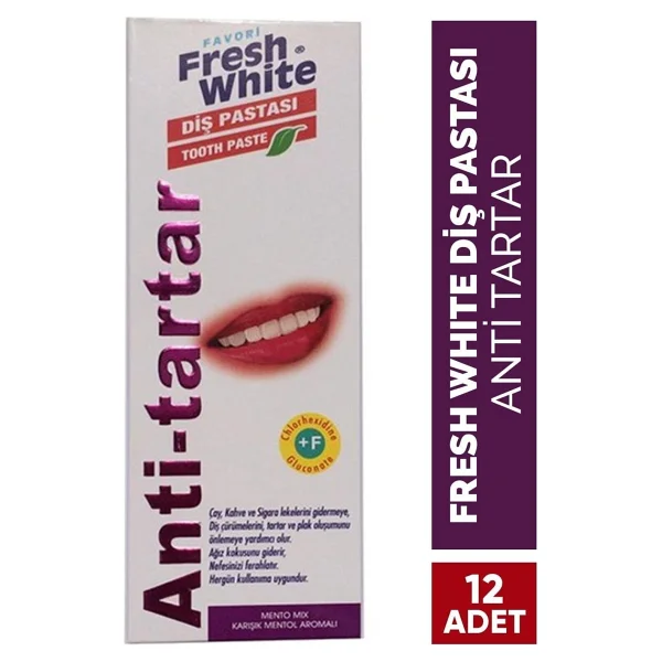 Fresh White Anti Tartar Diş Pastası 90 Gr 12 Adet - Görsel 6