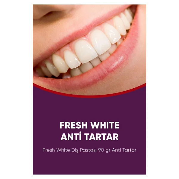 Fresh White Anti Tartar Diş Pastası 90 Gr 12 Adet - Görsel 2