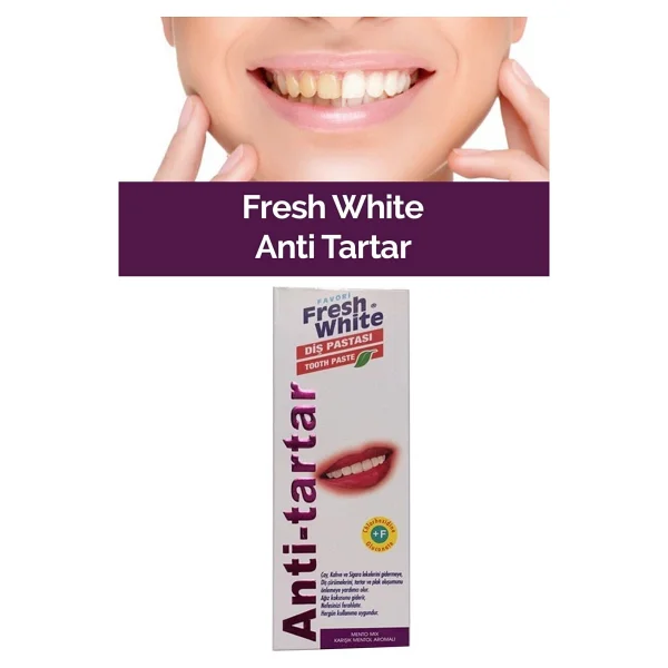 Fresh White Anti Tartar Diş Pastası 90 Gr 12 Adet - Görsel 3