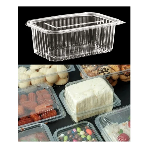 Kalbi Ticaret Plastik Saklama Kabı 2000 Gr 100 Adet Kapaklı Plastik Sızdırmaz Kap Şeffaf Kullan At Kase - Görsel 5
