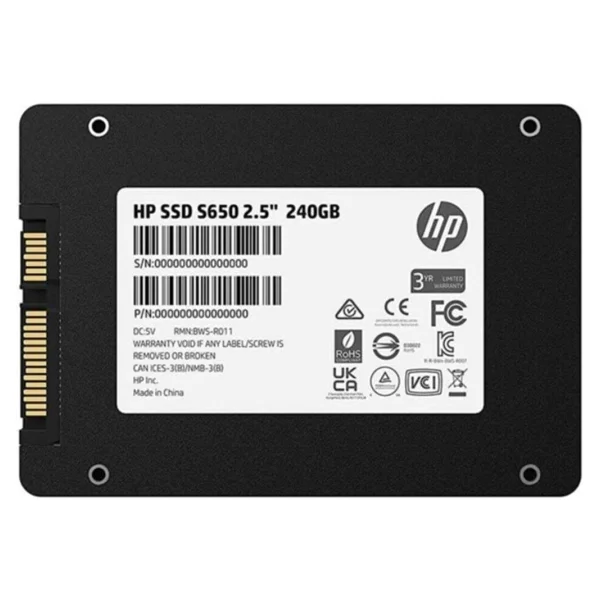 Hp S650 345m8aa Sata 3.0 2.5" 240 GB SSD - Görsel 3