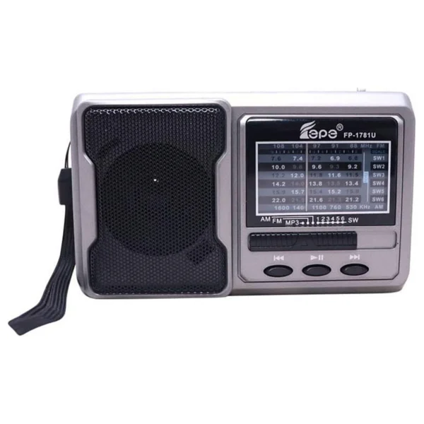 Tepe Fp-1781bt Mini Cep Radyosu Hoparlör Fm Radyo LED Işıklı Şarjlı USB Micro Sd Mp3 Desteği Aux Kulaklık Çıkışı - Görsel 2