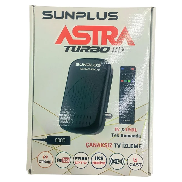 Sunplus Astra Turbo HD Full HD Çanaksız Uydu Alıcı Akıllı Kumanda Astra Turbo - Görsel 7