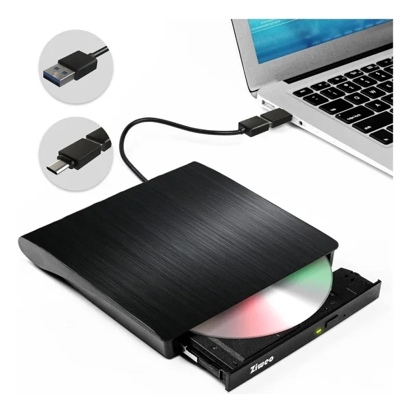Alfasis Harici DVD Rw USB DVD Writer External DVD Rw DVD Okuyucu Yazıcı - Görsel 4