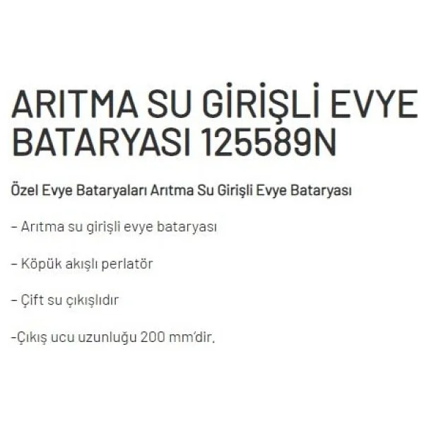 Newarc 125589n Arıtma Su Girişli Mutfak Bataryası - Görsel 4