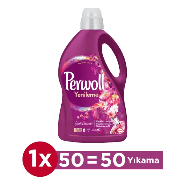 Perwoll Yenileme Çiçek Cazibesi Renkliler İçin Sıvı Deterjan 50 Yıkama 2.75 Lt - Görsel 8