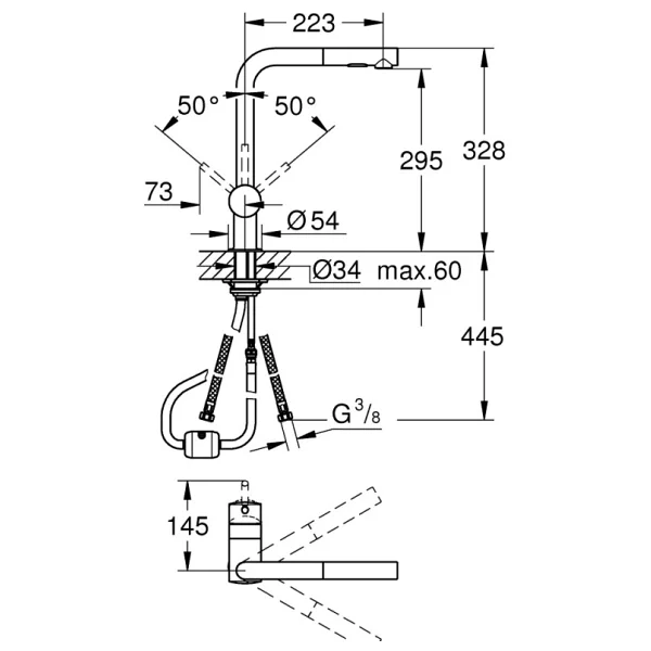 Grohe Minta 30274da0 Warm Sunset Tek Kumandalı Mutfak Bataryası - Görsel 2