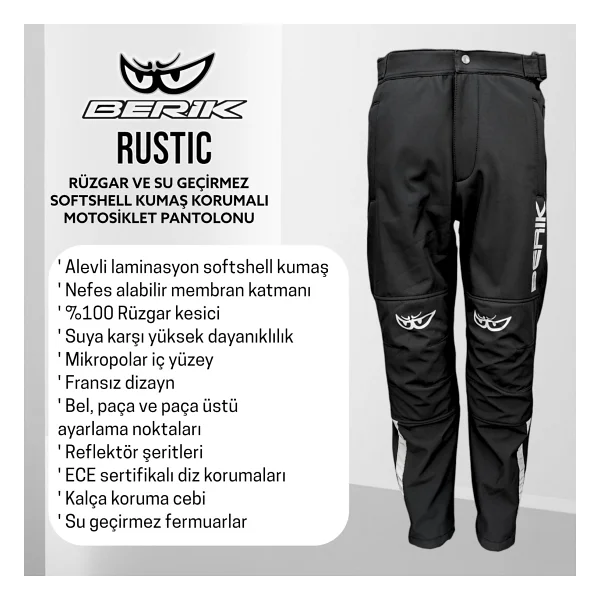 Berik Rustic Korumalı Motosiklet Pantolonu - Görsel 2
