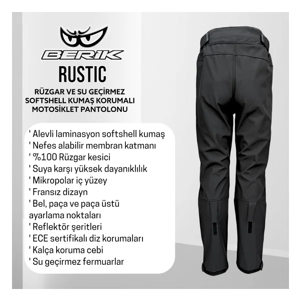 Berik Rustic Korumalı Motosiklet Pantolonu - Görsel 3