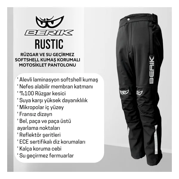 Berik Rustic Korumalı Motosiklet Pantolonu - Görsel 4
