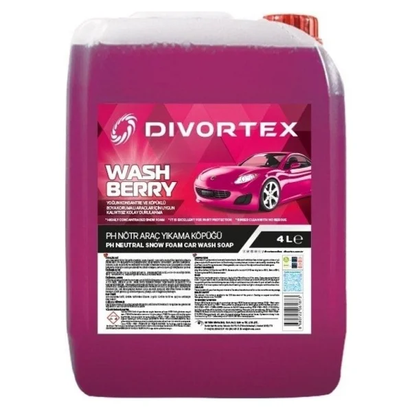 Divortex Washberry Ph Nötr 4 Lt Oto Şampuanı - Görsel 4