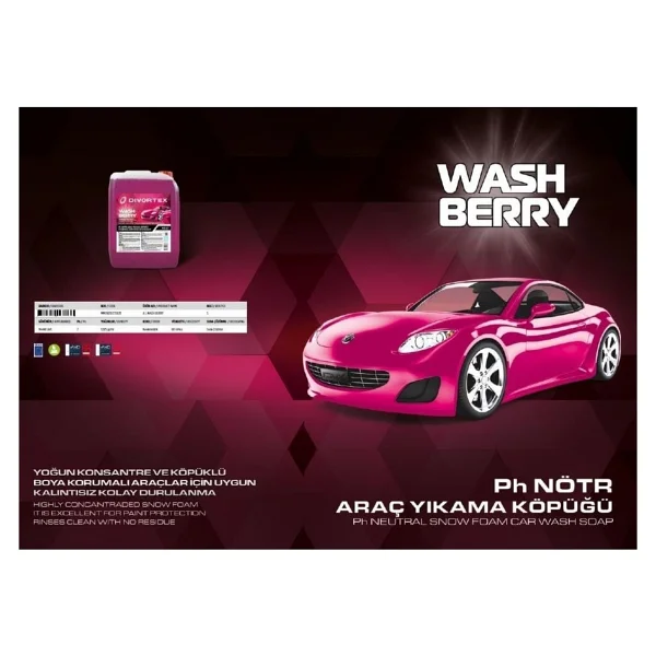 Divortex Washberry Ph Nötr 4 Lt Oto Şampuanı - Görsel 2