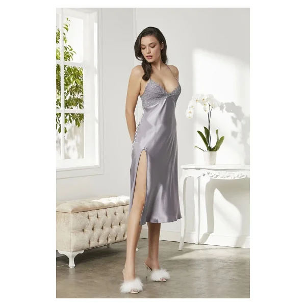 Pierre Cardin 6'lı Kaplı Gecelik Sabahlık Set 6425 Royal Renk - Ekru - Görsel 2