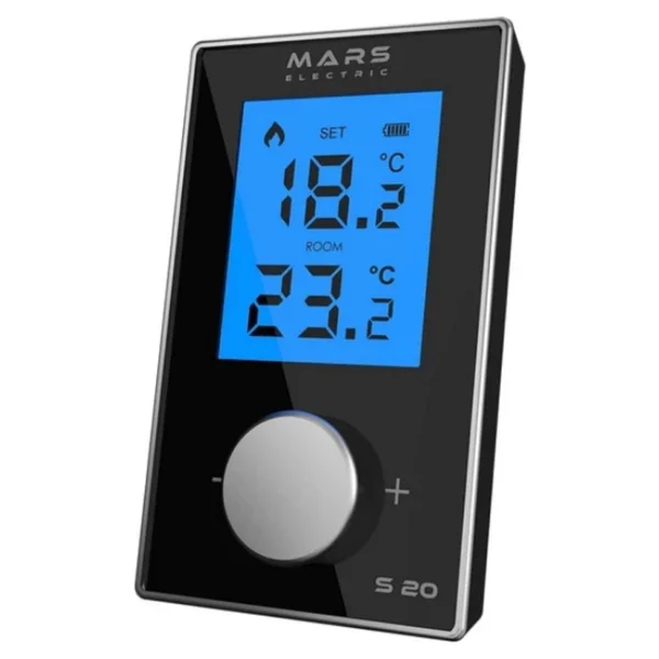 Mars S20 Siyah Kablosuz Dijital Termostat - Görsel 2