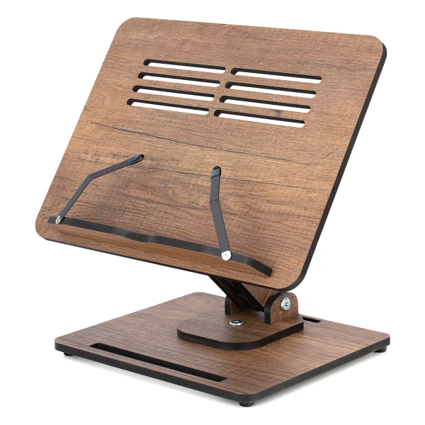 Vigo Wood Kitap Okuma Standı Yükseklik Ayarlanabilir Katlanabilir 360o Dönebilen Laptop Standı - Görsel 6