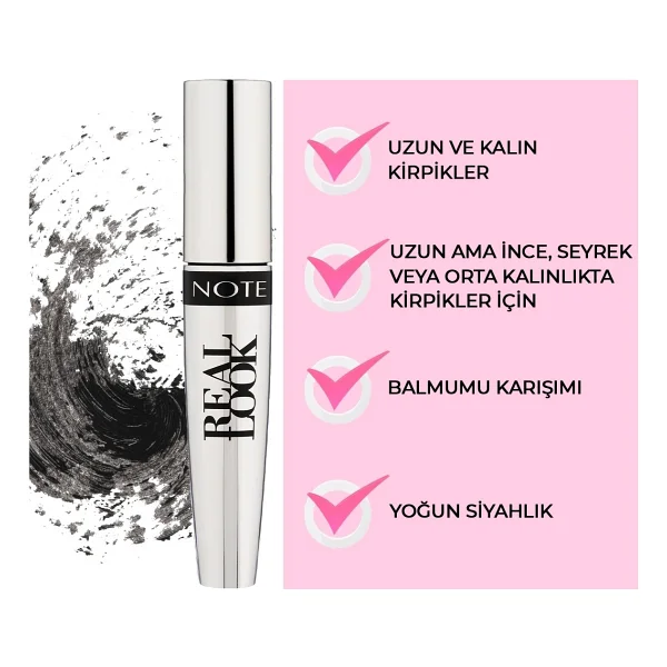 Note Real Look Siyah Maskara - Görsel 3