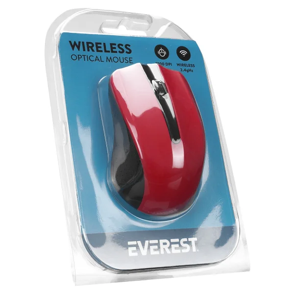 Everest Sm-537 Kırmızı Optik Kablosuz Mouse - Görsel 6