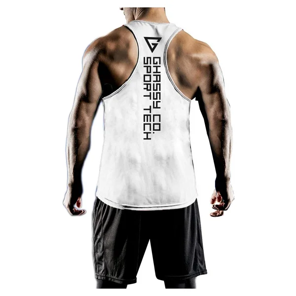 Ghassy Co. Erkek Dry Fit Y-Back Gym Fitness Sporcu Atleti Gym-101 Siyah XL - Görsel 4