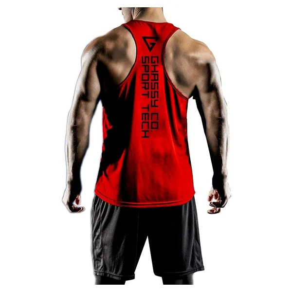 Ghassy Co. Erkek Dry Fit Y-Back Gym Fitness Sporcu Atleti Gym-101 Siyah XL - Görsel 6