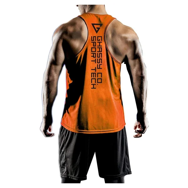 Ghassy Co. Erkek Dry Fit Y-Back Gym Fitness Sporcu Atleti Gym-101 Siyah XL - Görsel 7