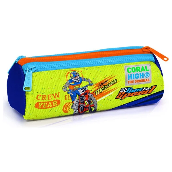 Coral High 22042 Motorsiklet Desenli 3 Bölmeli Kalemlik - Görsel 4
