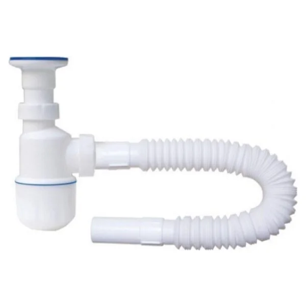 Özbest Körüklü Tahliye Taslı Lavabo Evye Sifonu - Depolu Lavabo Evye Gider Borusu 75 Cm Gırtlak - Görsel 6