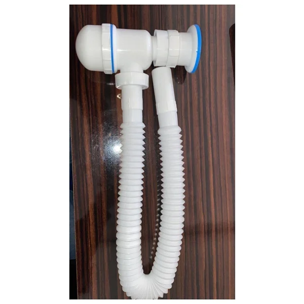 Özbest Körüklü Tahliye Taslı Lavabo Evye Sifonu - Depolu Lavabo Evye Gider Borusu 75 Cm Gırtlak - Görsel 2