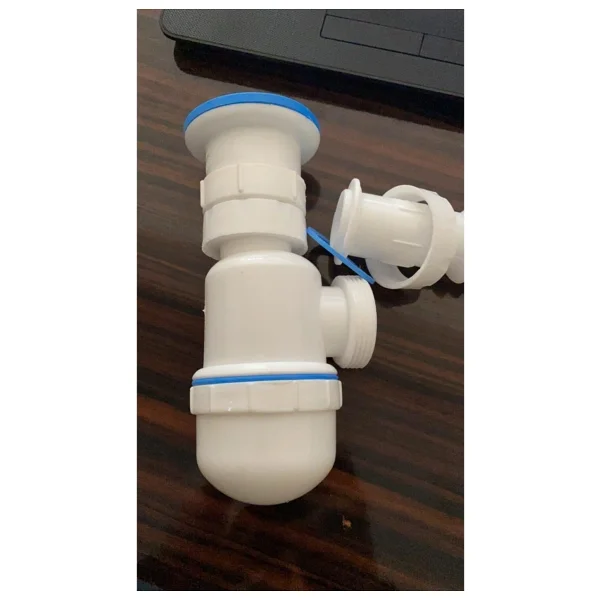 Özbest Körüklü Tahliye Taslı Lavabo Evye Sifonu - Depolu Lavabo Evye Gider Borusu 75 Cm Gırtlak - Görsel 4