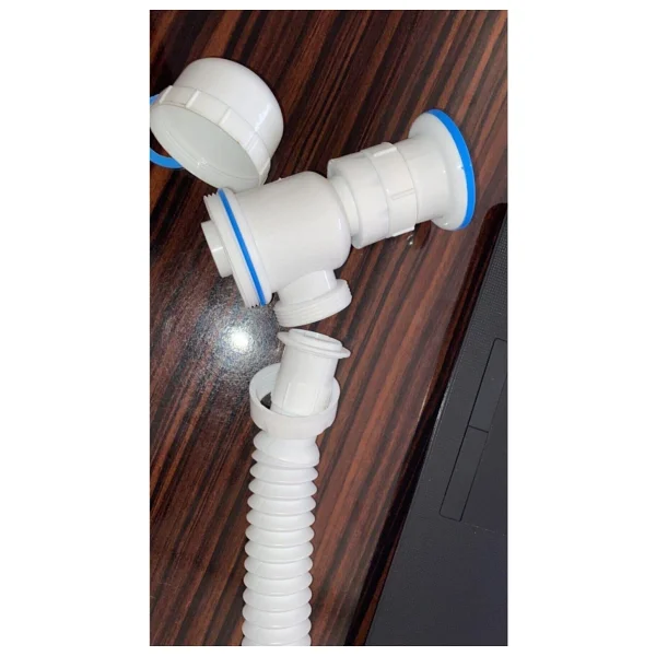 Özbest Körüklü Tahliye Taslı Lavabo Evye Sifonu - Depolu Lavabo Evye Gider Borusu 75 Cm Gırtlak - Görsel 5