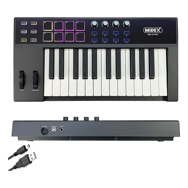 Midex Md-25 25 Tuşlu Midi Klavye - Görsel 2