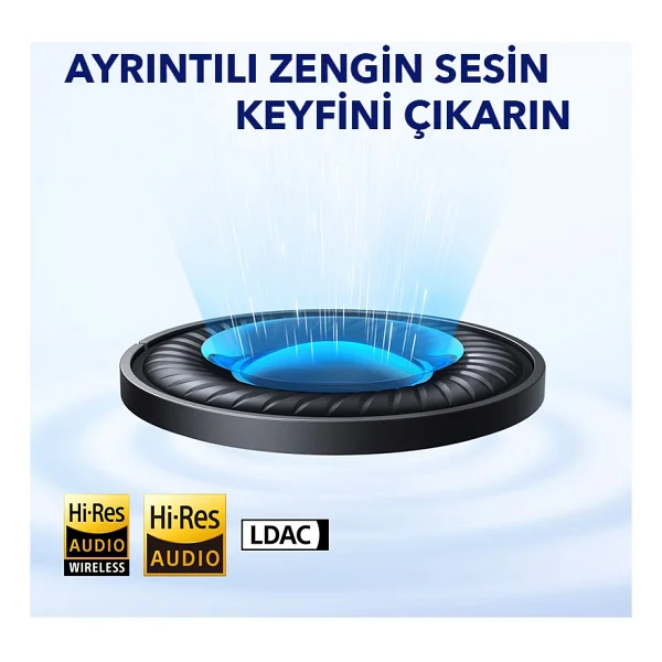 Anker Soundcore Space Q45 Beyaz Kulak Üstü Bluetooth Kulaklık - Görsel 4