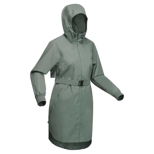 Quechua Kadın Outdoor Yağmurluk - Raincut Long - Gül Kurusu - Görsel 8