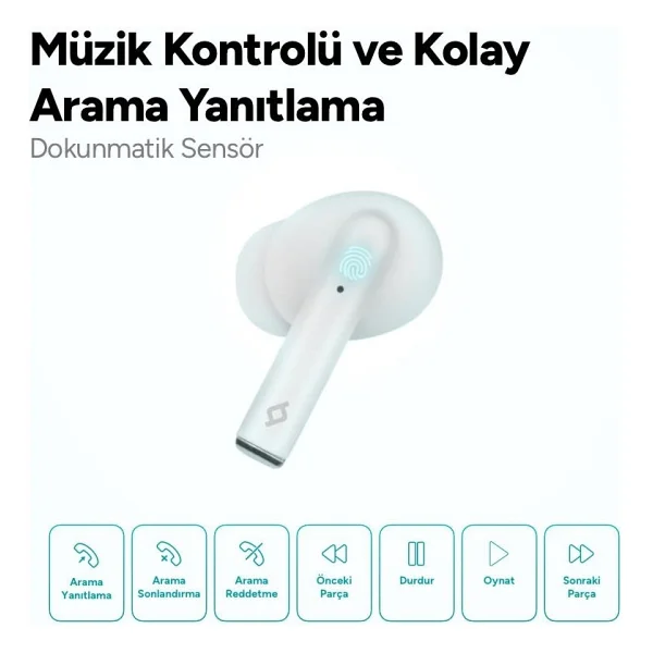 Ttec Airbeat Tone 2km144b TWS Beyaz Kulak İçi Bluetooth Kulaklık - Görsel 4
