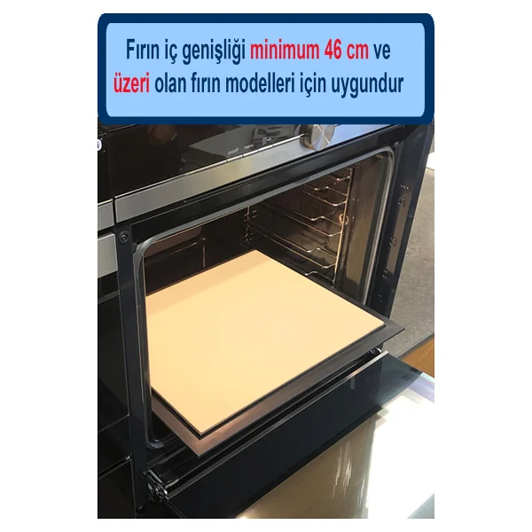 Taş Fırınım Fırın Taşı Pizza Stone Taş Fırın Tepsisi Ekmek Pide Lahmacun Fırın - Görsel 2