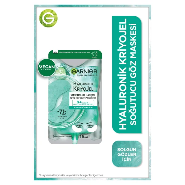 Garnier Hyaluronik Kriyojel Yorgunluk Karşıtı Soğutucu Göz Maskesi - Görsel 3