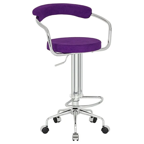 White Furniture Nessa Tekerlekli Bar Sandalyesi - Koyu Gri - Görsel 6