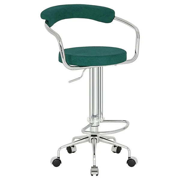 White Furniture Nessa Tekerlekli Bar Sandalyesi - Koyu Gri - Görsel 4