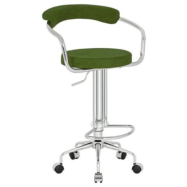 White Furniture Nessa Tekerlekli Bar Sandalyesi - Koyu Gri - Görsel 2