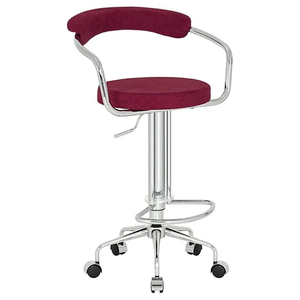 White Furniture Nessa Tekerlekli Bar Sandalyesi - Koyu Gri - Görsel 3